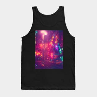 Japan Neon City Lights Tank Top